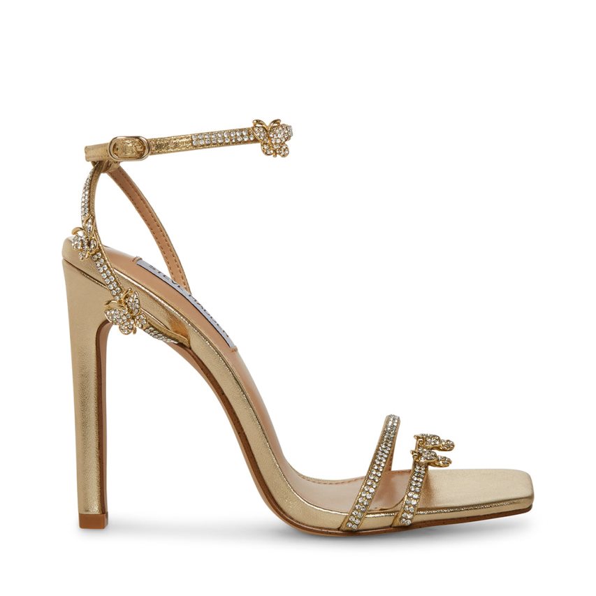 Gold Steve Madden Jade Women\'s Heels Sandals | PH 6387JHC